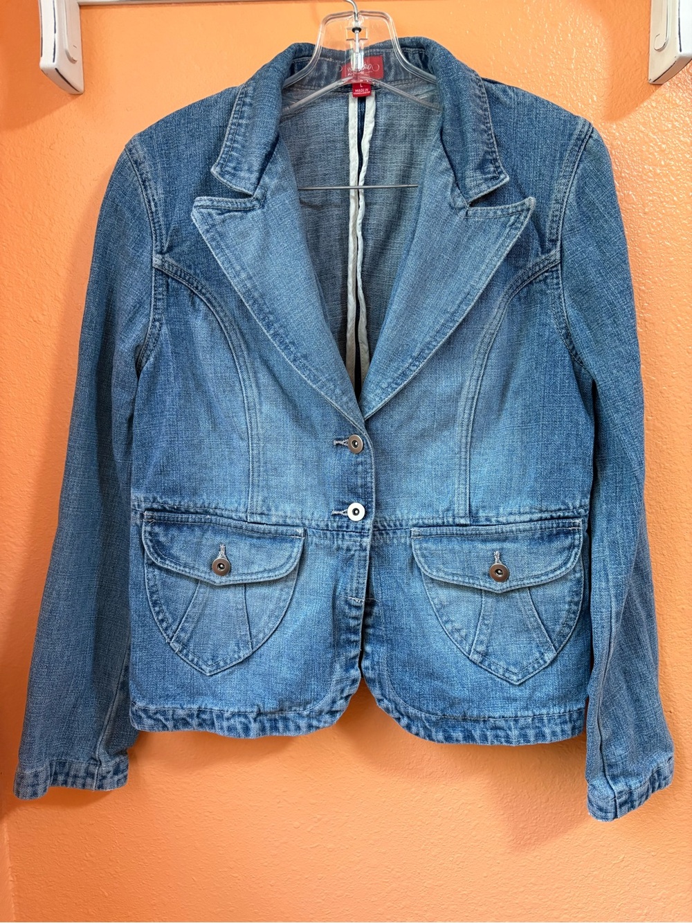 Mossimo Supply Co. Y2K Blue Denim Blazer Jacket